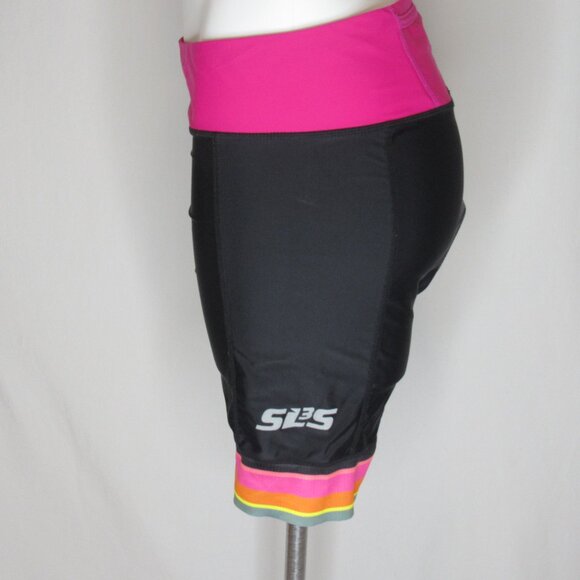 SL3s Black Pink Cycling Triathalon Shorts Women's XL Xlarge - Picture 3 of 7